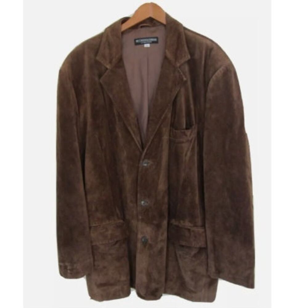 The J. Peterman Company Chocolate Brown Suede Jacket XL